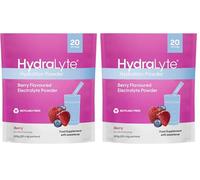 Hydralyte Effervescent Electrolytes Powder Sachets - 20 Flavoured Sticks - Rapid Rehydration - Prevent Dehydration - Achieve Optimal Hydration (20 Sachets, Berry) (Pack of 2)