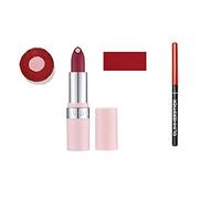 Hydramatic Matte Lipstick Kit consists of Lipstick Hydra Siren Red, Glimmerstick lip liner True Red,and handbag makeup mirror by Avon