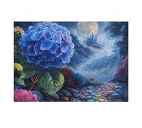 Hydrangea 300 Piece Jigsaw Puzzle for Adults Flowers in Full Bloom Home Library Decor Intellectual Challenge Precision Cut for Intellectuals 300 PCS