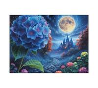 Hydrangea 500 Piece Jigsaw Puzzle for Adults Flowers in Full Bloom Rainy Day Activity Mindful Relaxation Precision Cut Pieces Unique Gift Wall Art Decor 500 PCS