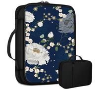 Hydrangea Bible Bag Large Bible Case Cover for Women Men, Multi-Functional Church Bag Bible Protector with Handle Zippered Pocket Christian Gift Bible Study Supplies