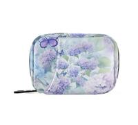 Hydrangea Blue Butterfly Daily Tablet Pill Organiser Weekly Pill Box 7 Day Travel Small for Medicine Vitamin Supplement