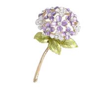 Hydrangea brooch with a versatile delicate jewelry pin that is suitable for enhancing an outfit accessory for tasteful women, one size, as described