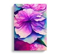 Hydrangea Flower Paint Splatter Vol.2 Canvas Print for Living Room Bedroom Home Office Décor, Wall Art Picture Ready to Hang, 30x20 Inch (76x50 cm)