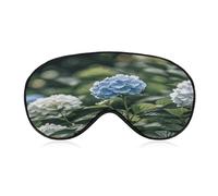 Hydrangea Hibiscus Iris Bird Sleep Mask Soft and Comfortable Night Sleeping Mask Face-Hugging Padded Eye Cover with Adjustable Band for Deep Rest Travel Shift Work