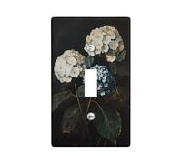 Hydrangea Light Switch Cover Plate/Outlet Covers, Soft White Flowers for Spring Decor, Thermoplastic Wall Plates, Standard Size Single Toggle