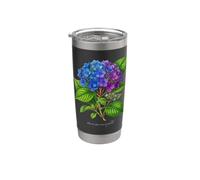 Hydrangea Plant Illustration Hydrangea macrophylla Stainless Steel Insulated Tumbler