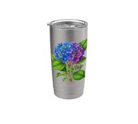 Hydrangea Plant Illustration Hydrangea macrophylla Stainless Steel Insulated Tumbler