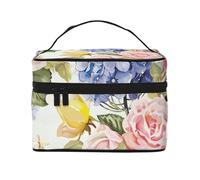 Hydrangea Rose Flower Spring Floral, Makeup Bag, Portable Cosmetic Bag for Women - Travel Cosmetic Organizer, Toiletry Pouch, The Go-to Gift That Never Disappoints for Special Moments