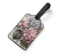 Hydrangea Rose Tag Luggage with Name Card Identifiers Leather Identifiers Travel Tags Backpack Tag for Long Flight Must Travels Gift Airport Essentials 2.8 X 4.7 in