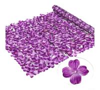 Hydrangea Simulation Fence Decor for Gardens Courtyards Weddings Indoor Outdoor Events Plastic Silk Flower Greenery Wall Panel (50 * 100cm purple)