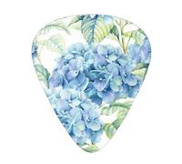 Hydrangea Watercolor Printed,12 Pcs Guitar Pick,3 Different Thickness Plectrums for Acoustic Guitar Bass Ukulele (0.46mm 0.96mm 0.71mm)