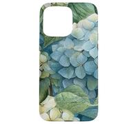 Hydrangea Watercolor Wildflower Pattern Graphic Case for iPhone 15 Pro Max