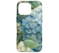 Hydrangea Watercolor Wildflower Pattern Graphic Case for iPhone 16 Pro
