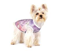 Hydrangea & White Roses Print Pet T-Shirt - Summer Dog Clothes Soft Puppy Apparel Outfit for Small Dogs and Cats Daily Outdoor Wear