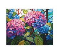 Hydrangeas 120 Piece Jigsaw Puzzles for Adults Colourful Fun Challenging & Brainteasing Educational Learning Gift Present for Children Boys Girls 120 Piece Puzzle for Adults