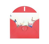 Hydrangeas Daisies Butterflies Greetings Single Cards With Envelopes,Greeting Cards Thinking Of You, Encouragement Cards