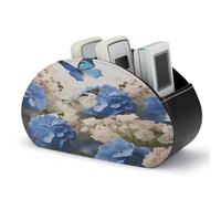 Hydrangeas Daisies Butterflies Remote Control Holder with 5 Compartments