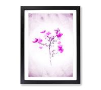 Hydrangeas In Abstract Modern Framed Print | A2 Black Framed Wall Art | Ready to Hang | Abstract Fantasy Picture | Living Room Bedroom Lounge Office