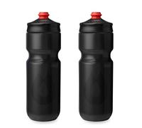 HydraPak Breakaway Surge Lightweight Bike Water Bottle 2-Pack - High Flow, Cycling & Sports Squeeze Bottle (Charcoal, 740ml / 25oz)