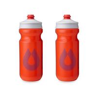 HydraPak Breakaway Surge Lightweight Bike Water Bottle 2-Pack - High Flow, Cycling & Sports Squeeze Bottle (Orange, 600ml / 20oz)