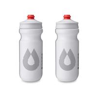 HydraPak Breakaway Surge Lightweight Bike Water Bottle 2-Pack - High Flow, Cycling & Sports Squeeze Bottle (White, 600ml / 20oz)