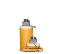 HydraPak Flux - Foldable Backpacking Water Bottle (750ml) - BPA-Free, Ultralight, Spill-resistant Twist Cap - Golden Yellow