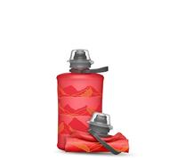 HydraPak Mountain Stow (350 ml, 12 oz) - Collapsible Water Bottle - Ultralight & Packable Travel Bottle, Flexible Ski, Hike, Bike or Climb Squeeze Flask - Redwood Red