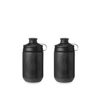 HydraPak | Polar Bottle - Breakaway Muck Mountain Bike Water Bottle 2-Pack - High Flow, Cycling & Sports Squeeze Bottle with Dust Cover (Charcoal, 440ml/15oz)