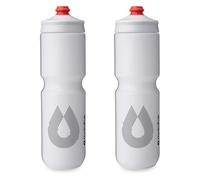 HydraPak | Polar Bottle - Breakaway Surge Lightweight Bike Water Bottle 2-Pack - High Flow, Cycling & Sports Squeeze Bottle (White, 880ml / 30oz)