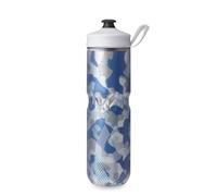 HydraPak Polar Sport Insulated Water Bottle - BPA-Free, Sport & Bike Squeeze Bottle with Handle (Contender Blue, 700ml / 24oz)