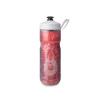 HydraPak Polar Sport Insulated Water Bottle - BPA-Free, Sport & Bike Squeeze Bottle with Handle (Pulse Red, 600ml / 20oz)