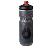 HydraPak Polar Surge Insulated Bicycle Water Bottle - High Flow Squeeze Bottle for Cycling and Sports (Black, 600ml / 20oz)