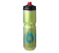 HydraPak Polar Surge Insulated Bicycle Water Bottle - High Flow Squeeze Bottle for Cycling and Sports (Yellow, 700 ml / 24 oz)