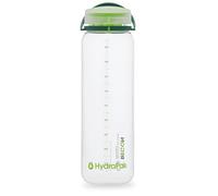 Hydrapak RECON - 50% Recycled Plastic Water Bottle, Eco Friendly & BPA, Smooth Flow Twist Cap, Easy Carry (1 L, Clear/Evergreen & Lime)