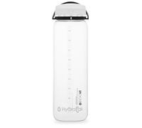 Hydrapak RECON - 50% Recycled Plastic Water Bottle, Eco Friendly & BPA, Smooth Flow Twist Cap, Easy Carry (1 L, Clear/Black & White)