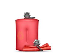 HydraPak Stow (1L 32oz) - Collapsible Water Bottle - Ultralight & Packable Travel Bottle Flexible Ski Hike Bike or Climb Squeeze Flask - Redwood R