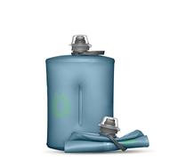 HydraPak Stow (1L, 32oz) - Collapsible Water Bottle - Ultralight & Packable Travel Bottle, Flexible Ski, Hike, Bike or Climb Squeeze Flask - Tahoe Blue