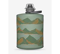HydraPak Mountain Stow (500ml, 17oz) - Collapsible Water Bottle - Ultralight & Packable Travel Bottle, Flexible Ski, Hike, Bike or Climb Squeeze Flask - Sutro Green