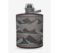 HydraPak Stow Moutains (500mL) - Mammoth Grey - Foldable Water Bottle - Ultra Light and Foldable Travel Bottle for Skiing, Hiking, Cycling or Climbing