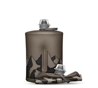 HydraPak Stow - Collapsible Backpacking Water Bottle (1 Liter) - BPA Free, Ultra Light, Spill-Proof Twist Cap - Mammoth Grey