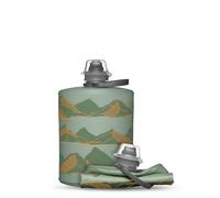 HydraPak Mountain Stow (500ml, 17oz) - Collapsible Water Bottle - Ultralight & Packable Travel Bottle, Flexible Ski, Hike, Bike or Climb Squeeze Flask - Sutro Green