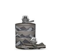 HydraPak Stow Moutains (500mL) - Mammoth Grey - Foldable Water Bottle - Ultra Light and Foldable Travel Bottle for Skiing, Hiking, Cycling or Climbing