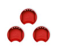 HydraPak WaterGate Wide Mouth Splash Guard - BPA and PVC Free - Fits Most 63mm Wide Water Bottles, Golden Gate Red, Pack of 3