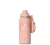 Hydrapeak 32oz Sport Insulated Water Bottle with Straw & Chug Lid, Leak & Spill Proof, Keeps Drinks Cold for 24 Hours, Hot for 12 Hours, Premium Stainless Steel Water Bottles (32oz, Peony)