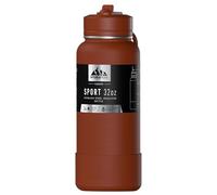 Hydrapeak 32oz Sport Insulated Water Bottle with Straw or Chug Lid, Leak & Spill Proof, Keeps Drinks Cold for 24 Hours, Hot for 12 Hours, Premium Stainless Steel Water Bottles (32oz, Gingerbread)