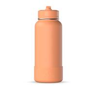 Hydrapeak 32oz Sport Insulated Water Bottle with Straw or Chug Lid, Leak & Spill Proof, Keeps Drinks Cold for 24 Hours, Hot for 12 Hours, Premium Stainless Steel Water Bottles (32oz, Apricot Crush)