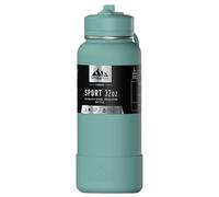 Hydrapeak 32oz Sport Insulated Water Bottle with Straw or Chug Lid, Leak & Spill Proof, Keeps Drinks Cold for 24 Hours, Hot for 12 Hours, Premium Stainless Steel Water Bottles (32oz, Pale Sage)