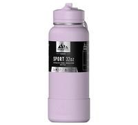 Hydrapeak 32oz Sport Insulated Water Bottle with Straw or Chug Lid, Leak & Spill Proof, Keeps Drinks Cold for 24 Hours, Hot for 12 Hours, Premium Stainless Steel Water Bottles (32oz, Blush)