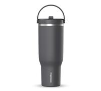 Hydrapeak 40 oz Tumbler with Handle and Sip Lid, Leakproof, Double Insulated, Stainless Steel (Grey Matter)